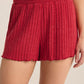 Z Supply Dawn Smocked Rib Short-Haute Red