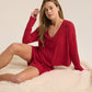 Z Supply Dawn Smocked Rib Short-Haute Red