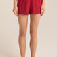 Z Supply Dawn Smocked Rib Short-Haute Red