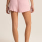 Z Supply Dawn Smocked Rib Short-Sunset Mauve