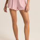 Z Supply Dawn Smocked Rib Short-Sunset Mauve