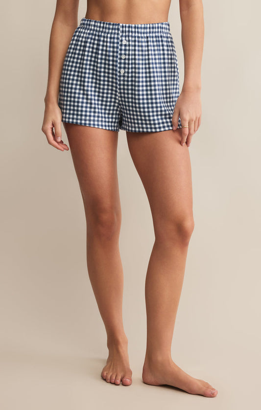 Z Supply Maddie Gingham Short - Yacht Blue