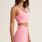 Z Supply Zoe Silky Rib Tank Bra-Passion Fruit