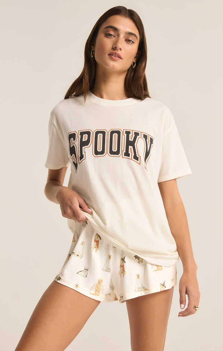 Z Supply Spooky Boyfriend Tee-Bone