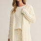 Z Supply Cate Cable Knit Cardigan- Sea Salt