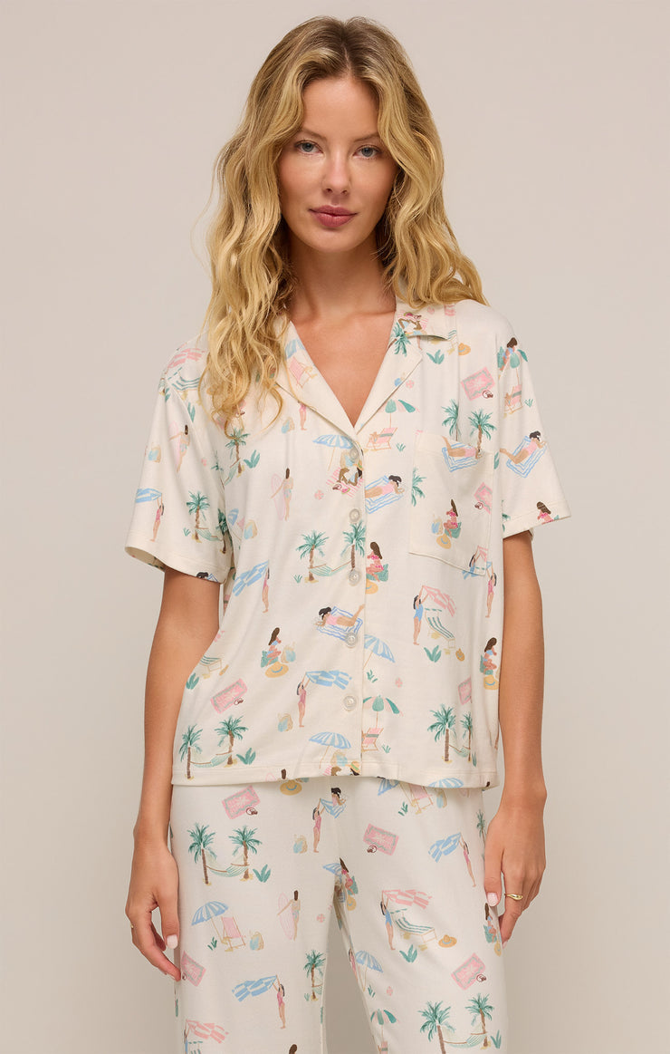 Z Supply Beach Days PJ Top-Bone