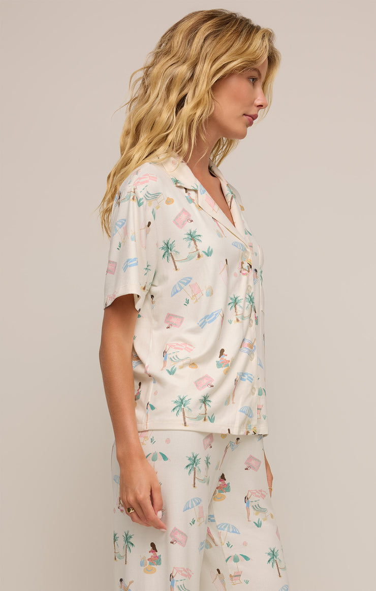 Z Supply Beach Days PJ Top-Bone