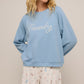Z Supply Howdy Sweatshirt-Coastal Blue