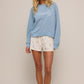 Z Supply Howdy Sweatshirt-Coastal Blue