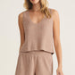 Z Supply Sloane V-Neck Rib Top - Iced Coffee