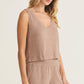 Z Supply Sloane V-Neck Rib Top - Iced Coffee