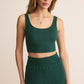 Z Supply Zoe Silky Rib Tank Bra - Mistletoe