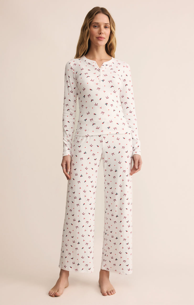 Z Supply Holly Pointelle Long Sleeve Top - White