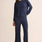 Z Supply Elfie Silky Rib Long Sleeve Top - Sapphire Blue