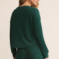 Z Supply Elfie Silky Rib Long Sleeve Top - Mistletoe