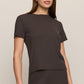 Z Supply Just Right Rib Tee-Cocoa Bean