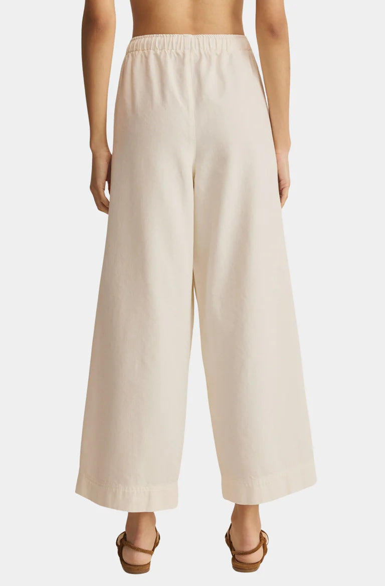 Z Supply Daycation Twill Wide Leg Utility Pant - Cloud