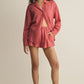 Z Supply The Perfect Linen Striped Short - Gelato