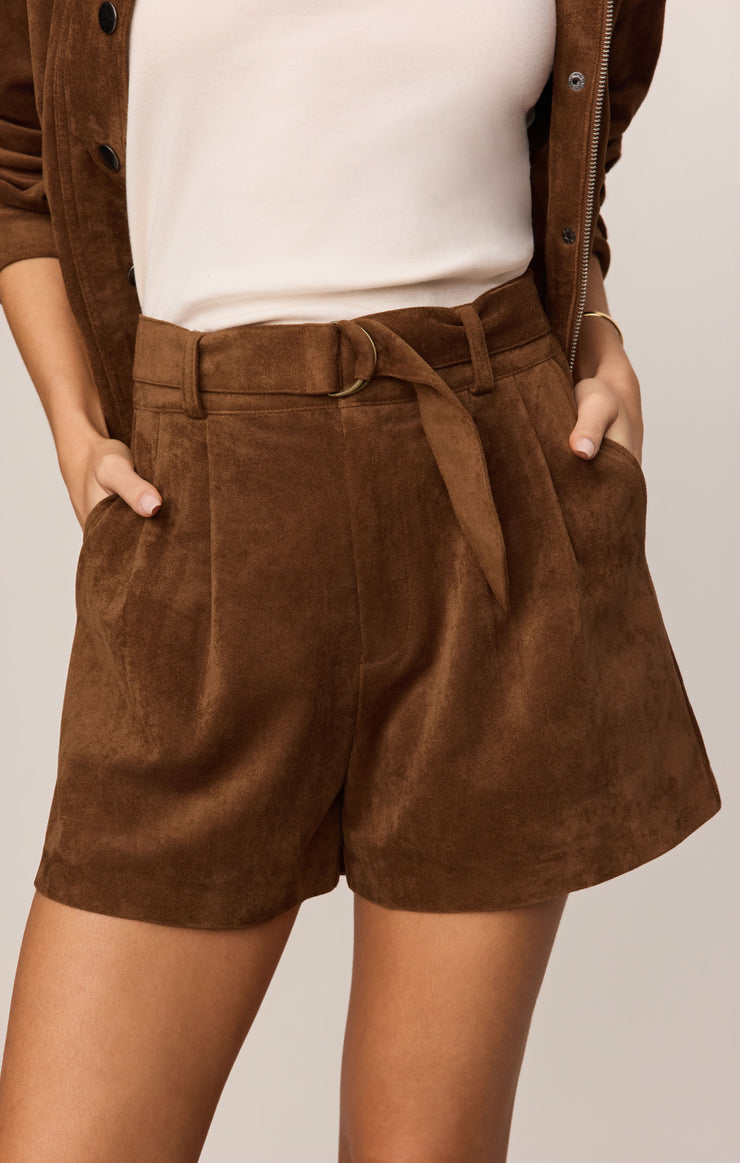 Z Supply Ivory Suede Short-Saddle Suede