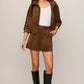 Z Supply Ivory Suede Short-Saddle Suede