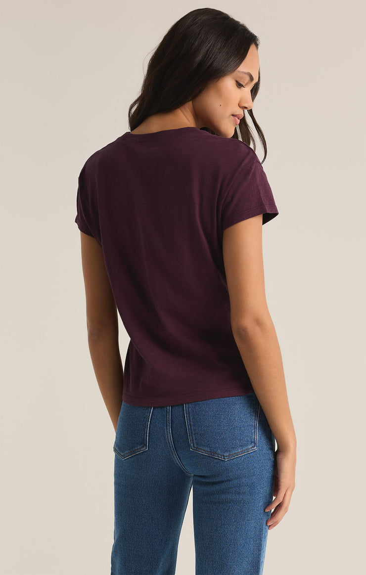 Z Supply Modern Slub Tee-Berry Wine