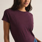 Z Supply Modern Slub Tee-Berry Wine