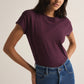 Z Supply Modern Slub Tee-Berry Wine