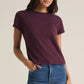 Z Supply Modern Slub Tee-Berry Wine
