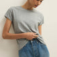 Z Supply Modern Slub Tee-Classic Heather Grey