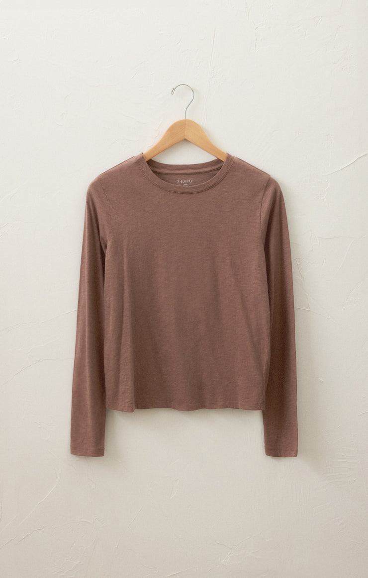 Z Supply Modern Slub L/S Tee-Deep Taupe