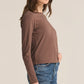 Z Supply Modern Slub L/S Tee-Deep Taupe