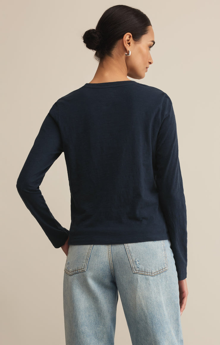 Z Supply Modern Slub L/S Tee-Eclipse