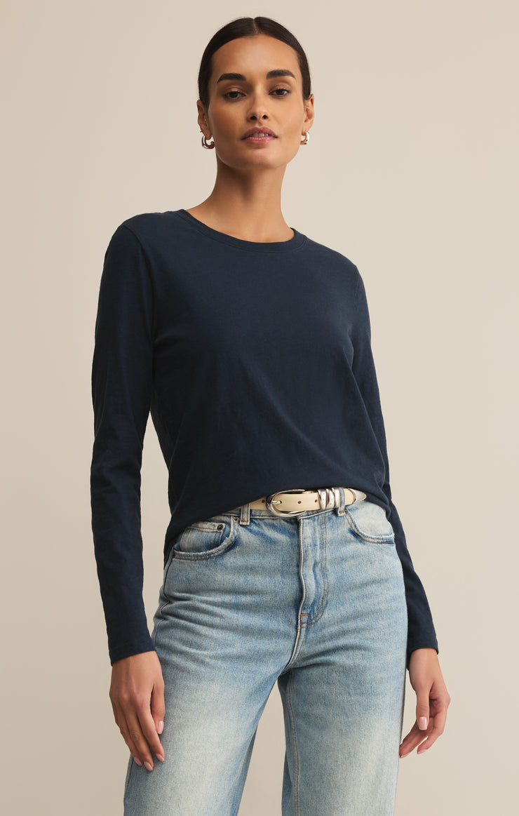 Z Supply Modern Slub L/S Tee-Eclipse