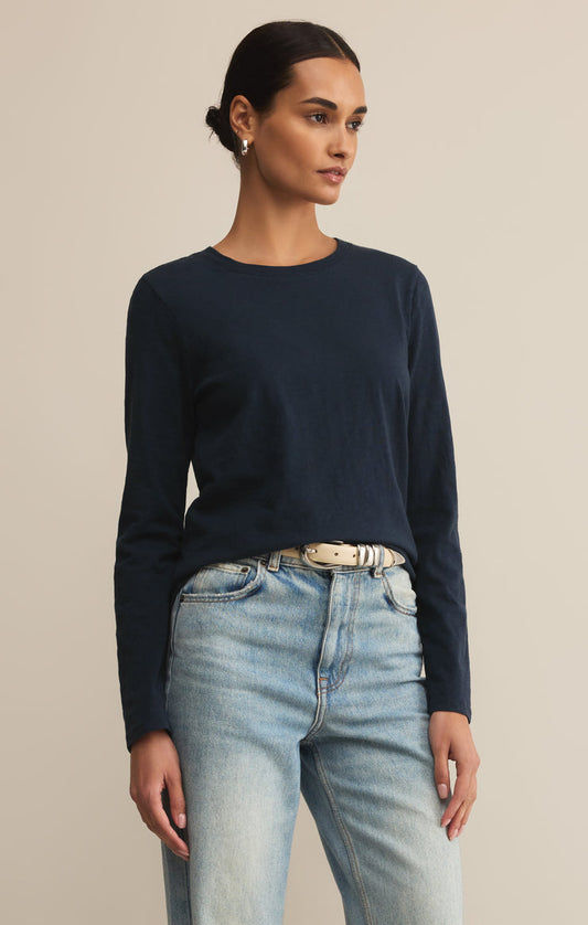 Z Supply Modern Slub L/S Tee-Eclipse