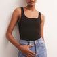 Z Supply Alana So Smooth Bodysuit-Black