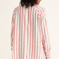 Z Supply Perfect Linen Striped Top - Cabana Red