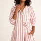 Z Supply Perfect Linen Striped Top - Cabana Red