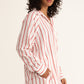 Z Supply Perfect Linen Striped Top - Cabana Red