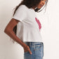 Z Supply You Are My Heart Cropped Tee-White