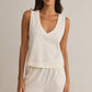 Z Supply Sloane V-Neck Top - Sea Salt