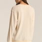 Z Supply Off the Clock Cozy V-Neck Sweatshirt- Sea Salt