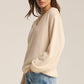 Z Supply Off the Clock Cozy V-Neck Sweatshirt- Sea Salt