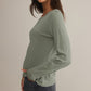 Z Supply Arlet Slub Tee-Sage Green