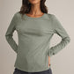 Z Supply Arlet Slub Tee-Sage Green