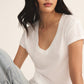Z Supply Modern V-Neck Tee - White