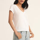 Z Supply Modern V-Neck Tee - White