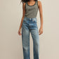 Z Supply Elin Stripe Rib Tank-Dark Agave