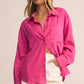 Z Supply Alfie Linen Button Up - Island Pink
