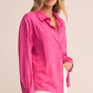 Z Supply Alfie Linen Button Up - Island Pink