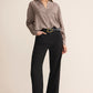 Z Supply River Plaid Button Up - Chocolate Cherry
